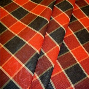 3 YDS Check Plaid Moire Gaston Color 919 Jet